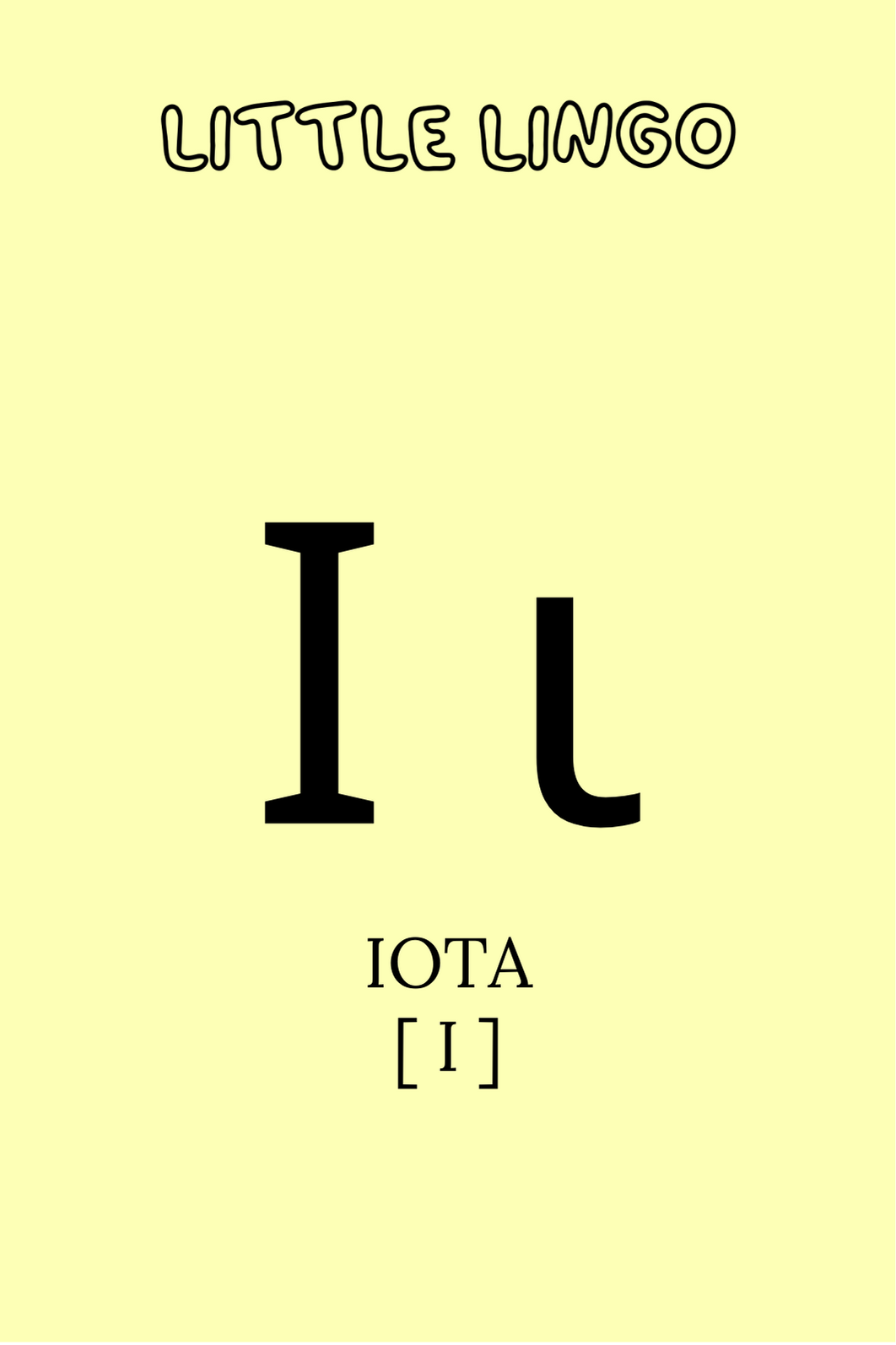Greek Alphabet Flashcard Deck