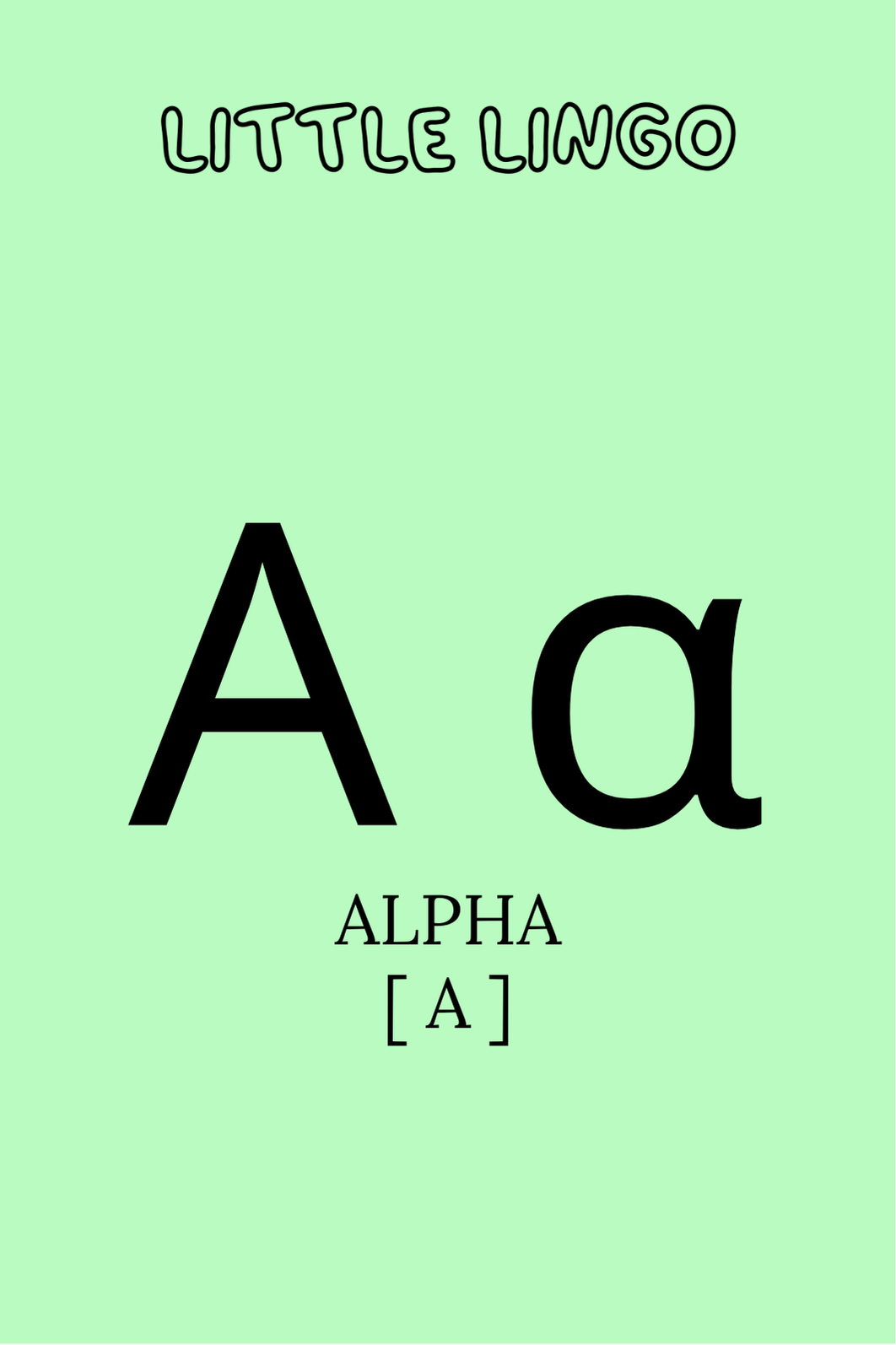 Greek Alphabet Flashcard Deck