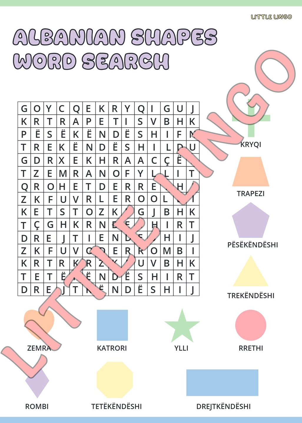 Lingo Club: Albanian Playbook for Kids (Digital PDF)