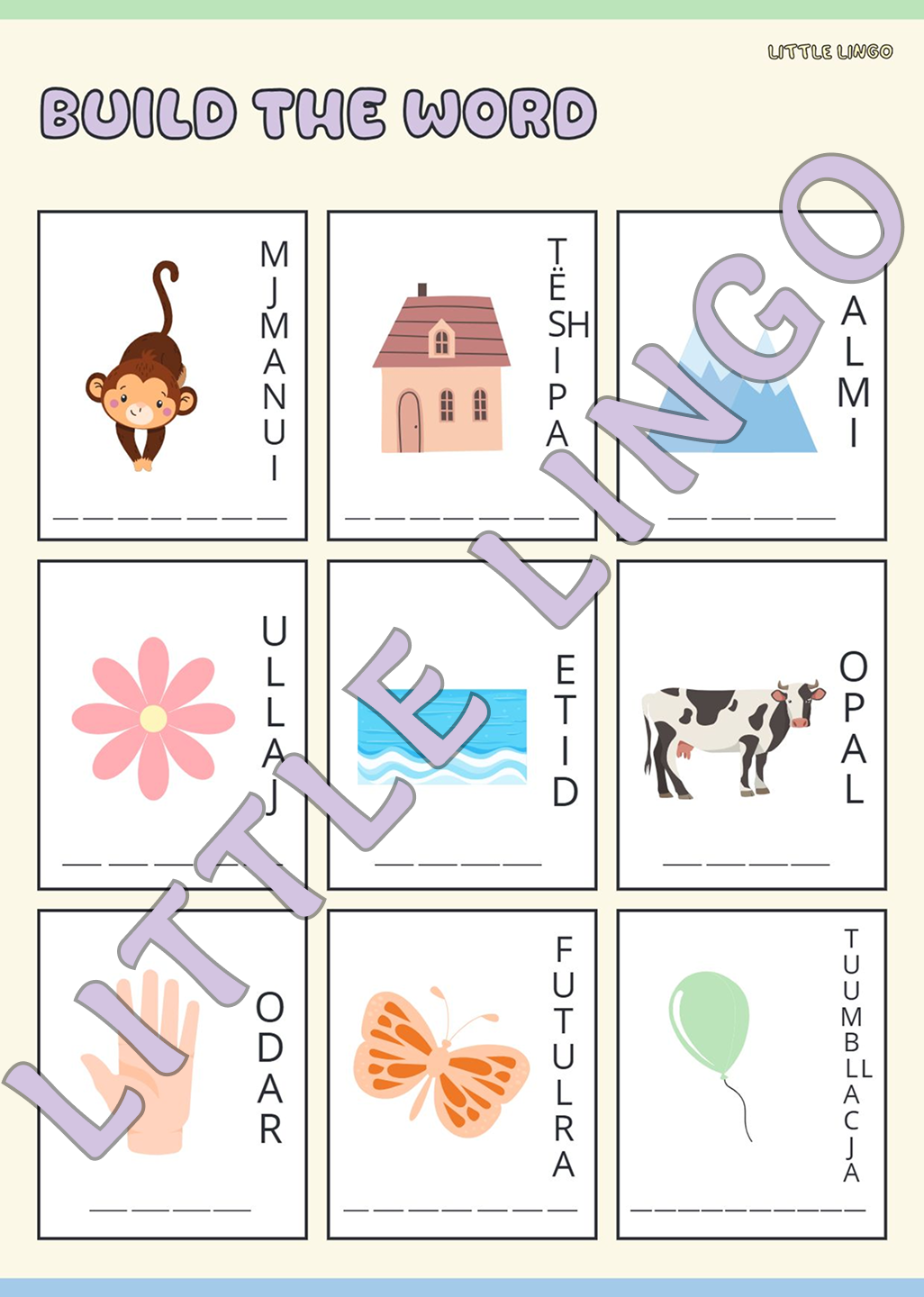 Lingo Club: Albanian Playbook for Kids (Digital PDF)