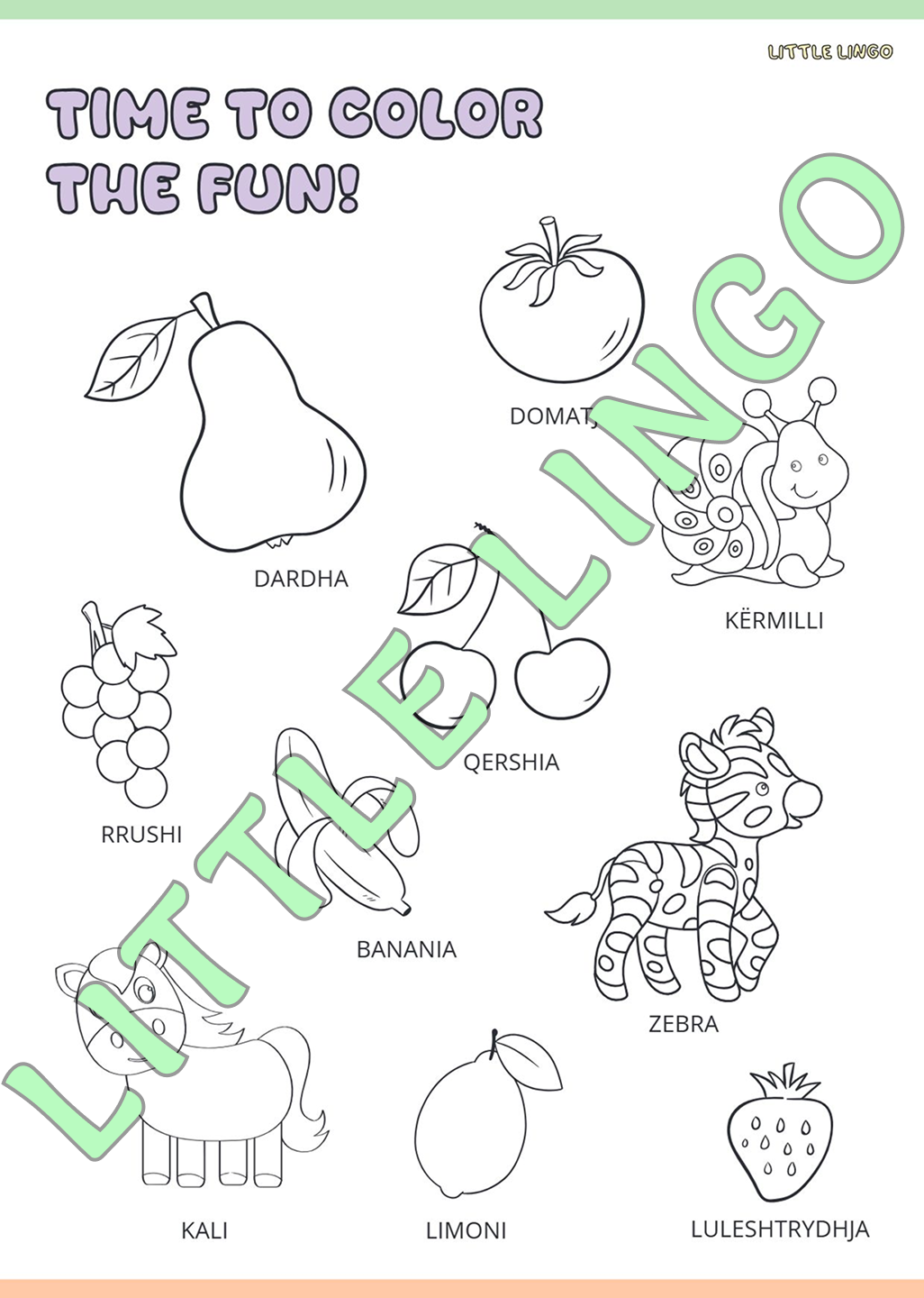 Lingo Club: Albanian Playbook for Kids (Digital PDF)